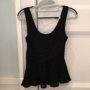 Black Peplum tank
